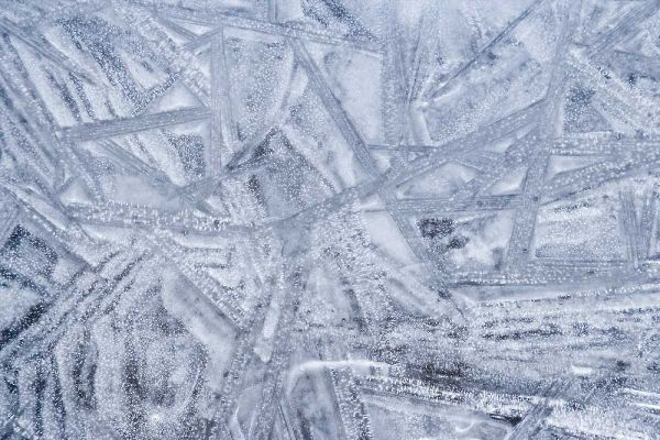 USA, Washington State, Seabeck Patterns on ice